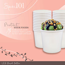 Load image into Gallery viewer, Disposable Soup Bowls Set 100pc Paper Bowls Bulk 12oz Food Containers