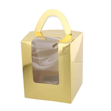 Load image into Gallery viewer, Single Cupcake Holders - 100 Pk Individual Cupcake Boxes with Inserts