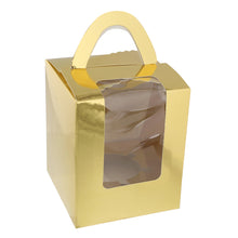 Load image into Gallery viewer, Single Cupcake Holders - 100 Pk Individual Cupcake Boxes with Inserts