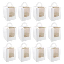 Load image into Gallery viewer, Single Cupcake Holders - 50 Pk Individual Cupcake Boxes with Inserts