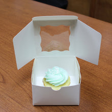 Load image into Gallery viewer, White Bakery Boxes with Window 50-Pack - Cake Boxes, Party Favor Boxes