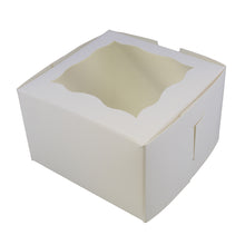 Load image into Gallery viewer, White Bakery Boxes with Window 50-Pack - Cake Boxes, Party Favor Boxes
