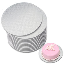 Load image into Gallery viewer, Round Cake Boards Bulk 12pk - 12 Inch Cake Drum White Smooth Edge