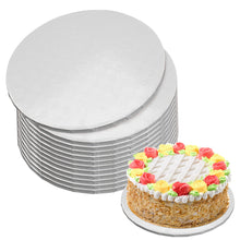 Load image into Gallery viewer, Round Cake Boards Bulk 12pk - 10 Inch Cake Drum White Pleated Edge