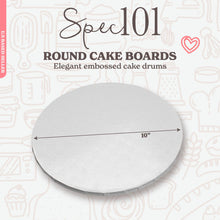 Load image into Gallery viewer, Round Cake Boards Bulk 12pk - 10 Inch Cake Drum White Pleated Edge