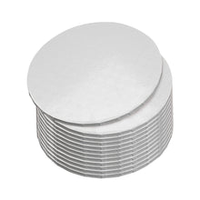 Load image into Gallery viewer, Round Cake Boards Bulk 12pk - 12 Inch Cake Drum White Wrapped Edge