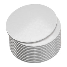 Load image into Gallery viewer, Round Cake Boards Bulk 12pk - 14 Inch Cake Drum White Wrapped Edge