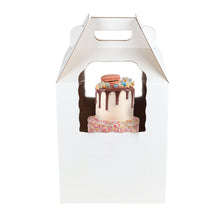 Load image into Gallery viewer, Disposable Cake Carrier with Window 10 x 10 x 12in Tall Cake Box 10pk