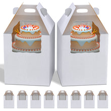Load image into Gallery viewer, Disposable Cake Carrier with Window 12 x 12 x 14in Tall Cake Box 10pk