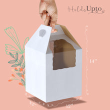 Load image into Gallery viewer, Disposable Cake Carrier with Window 12 x 12 x 14in Tall Cake Box 10pk