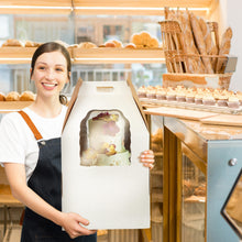 Load image into Gallery viewer, Disposable Cake Carrier with Window 16 x 16 x 18in Tall Cake Box 10pk