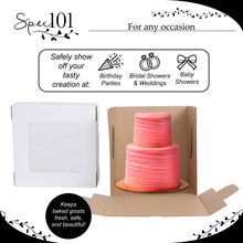 Load image into Gallery viewer, Cake Boxes with Window 8 x 8 x 8 Inch - 60pk Pastry Boxes and Lids