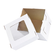 Load image into Gallery viewer, Cake Boxes with Window 8 x 8 x 10 Inch - 60pk Pastry Boxes and Lids