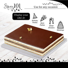 Load image into Gallery viewer, Spec101 Cake Board 10 Inch 12pk Silver Cake Board Flower Pattern Cake Base Set