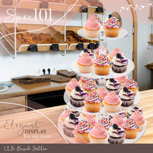 Load image into Gallery viewer, Acrylic Cupcake Stand for 40 Cup Cakes, 4 Tiered Dessert Stand Display