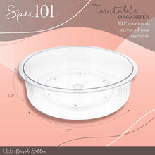 Load image into Gallery viewer, Cabinet Lazy Susan Turntable Organizer - 1pc Clear Kitchen Turntable
