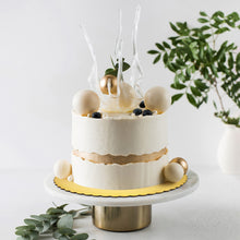 Load image into Gallery viewer, Round Cake Boards Bulk 20pk - 10 Inch Cake Drum Gold Scalloped Edge