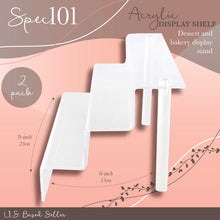 Load image into Gallery viewer, Acrylic Display Shelf Riser - 2pk Clear Acrylic Stand 3-Tiered Riser