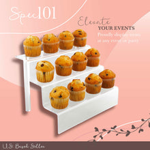 Load image into Gallery viewer, Acrylic Display Shelf Riser - 2pk Clear Acrylic Stand 3-Tiered Riser