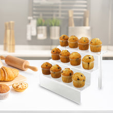 Load image into Gallery viewer, Acrylic Display Shelf Riser - 2pk Clear Acrylic Stand 3-Tiered Riser