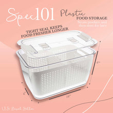 Load image into Gallery viewer, Plastic Food Storage 10in Plastic Kitchen Strainer Container with Lid