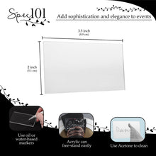 Load image into Gallery viewer, Acrylic Place Cards - 2 x 3.5IN Rectangle Acrylic Blanks, 20Pc
