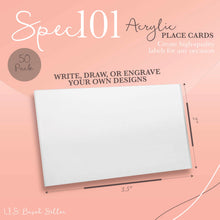 Load image into Gallery viewer, Acrylic Place Cards - 2 x 3.5IN Rectangle Acrylic Blanks, 50Pc