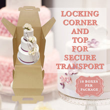 Load image into Gallery viewer, Disposable Cake Carrier Tall Cake Caddy 10x10 Cake Box 10-Pack