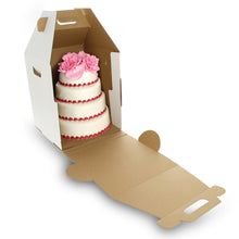 Load image into Gallery viewer, Disposable Cake Carrier Tall Cake Caddy Deep Cake Box 10-Pack