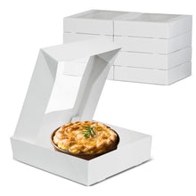 Load image into Gallery viewer, Pie Boxes with Window 10” Inch White Bakery Boxes Pie Containers 200pk