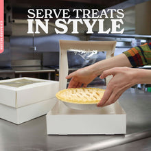 Load image into Gallery viewer, Pie Boxes with Window 10” Inch White Bakery Boxes Pie Containers 200pk