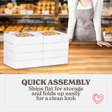 Load image into Gallery viewer, Pie Boxes with Window 10” Inch White Bakery Boxes Pie Containers 200pk