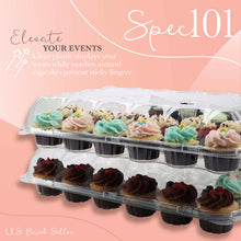 Load image into Gallery viewer, Plastic Cupcake Holder Carrier for 24 Standard Cupcakes – Set of 10