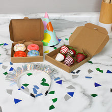 Load image into Gallery viewer, 5 Inch Kraft Mini Pizza Boxes Party Favor Cookie Cardboard Box 10-Pack