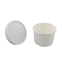 Load image into Gallery viewer, 8 Ounce Cups with Lids – 50 Pack Disposable To Go Containers with Lids