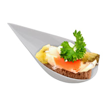 Load image into Gallery viewer, Tear Drop Catering Spoons, 4 Inch - White Appetizer Spoons, 100 Pack