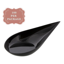Load image into Gallery viewer, Tear Drop Catering Spoons, 4 Inch - Black Appetizer Spoons, 100 Pack
