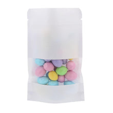 Load image into Gallery viewer, White Stand Up Pouch Bags Heat Seal Bags Stand Pouches 50pk 3.5x5.5”