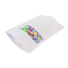 Load image into Gallery viewer, White Stand Up Pouch Bags Heat Seal Bags Stand Pouches 50pk 4.7x7.8”