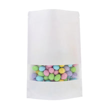 Load image into Gallery viewer, White Stand Up Pouch Bags Heat Seal Bags Stand Pouches 50pk 4.7x7.8”