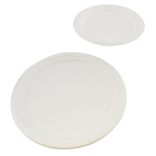 Load image into Gallery viewer, Biodegradable Bagasse Plates - 100pc Combo 7 and 10in Round Plates