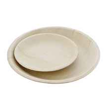 Load image into Gallery viewer, Palm Leaf Plates - 10 and 7 Inch Round Biodegradable Plates, 50Pc Set