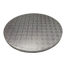 Load image into Gallery viewer, 14 Inch Round Cake Drums - 12pk Silver Cake Drum Boards, Smooth-Edges