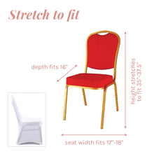 Load image into Gallery viewer, White Chair Covers – 100 Pack Banquet Chair Covers Polyester & Spandex