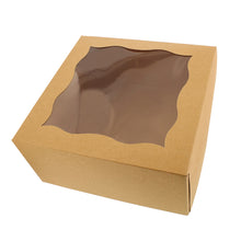 Load image into Gallery viewer, Spec101 Square Cake Boxes with Window - 15pk Kraft Brown Cake Boxes