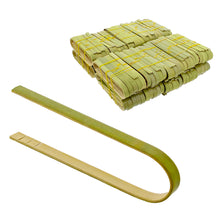 Load image into Gallery viewer, Bamboo Toaster Tongs, Disposable - Toaster Tongs Bamboo 200pk 3.9in