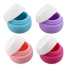Load image into Gallery viewer, Travel Cream Container Jars 4pc Silicone Cosmetic Containers With Lids