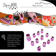 Load image into Gallery viewer, Vegetable Chopper 12 Mini Flower Animal and Shape Food Chopper Pieces