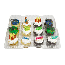 Load image into Gallery viewer, Plastic Cupcake Holder Carrier for 12 Standard Cupcakes – Set of 12