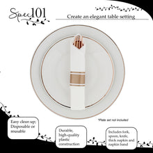 Load image into Gallery viewer, Rose Gold Utensils Set Disposable for Weddings - 30pk Silverware Rolls